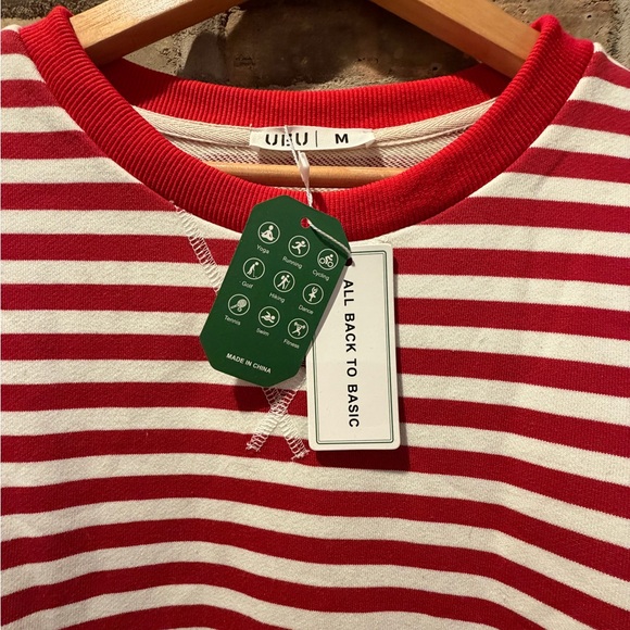 Red and White Striped Crewneck - Picture 3 of 4